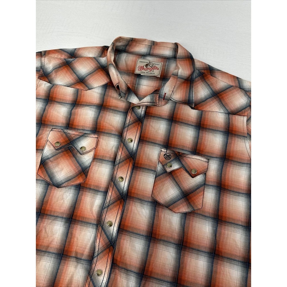 Wrangler American Cowboy Pearl Snap Long Sleeve Shirt Men’s XXL